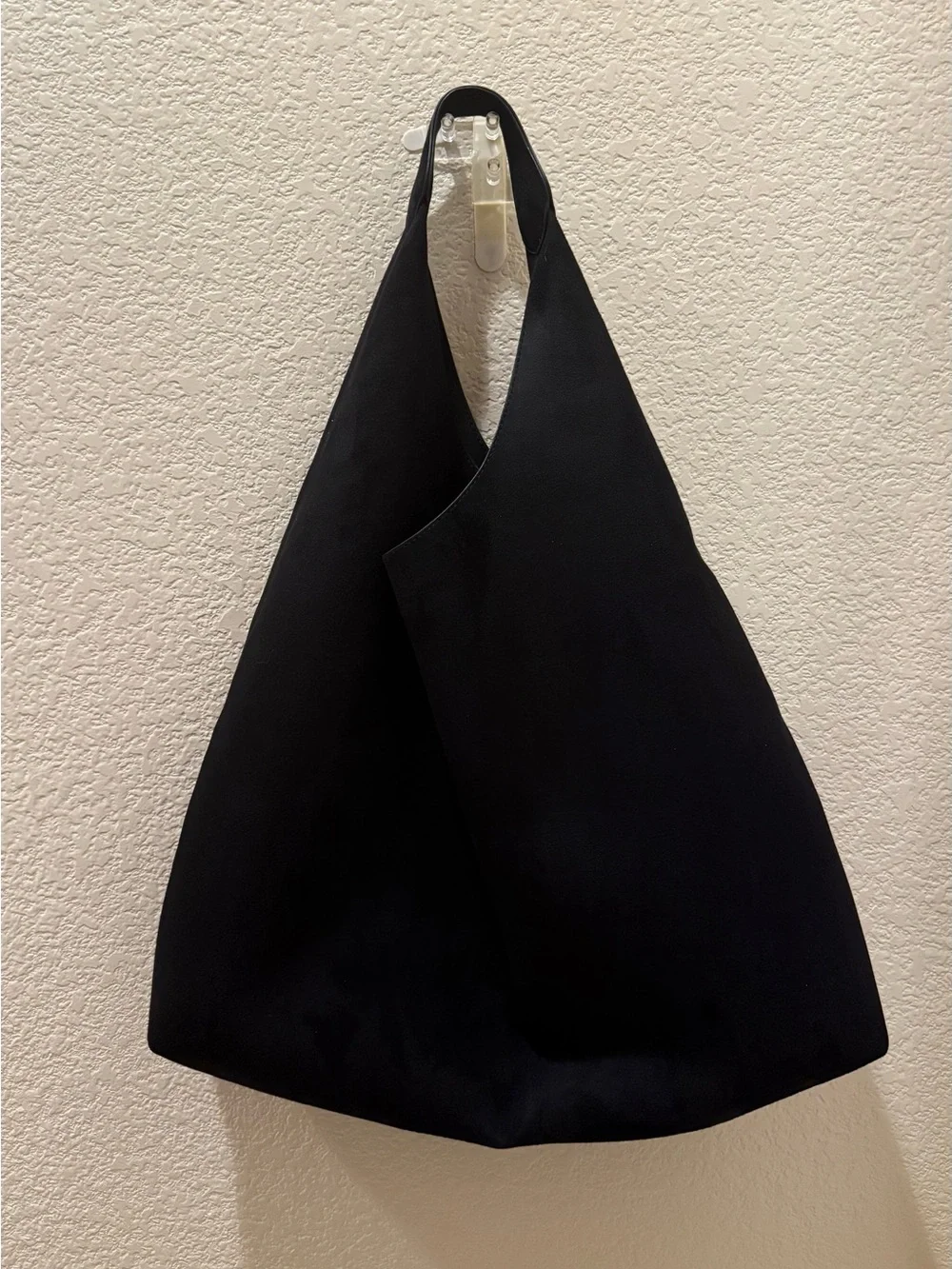 Banana Republic x Gap Vegan Suede Slouchy Large Black Shoulder Hobo Bag